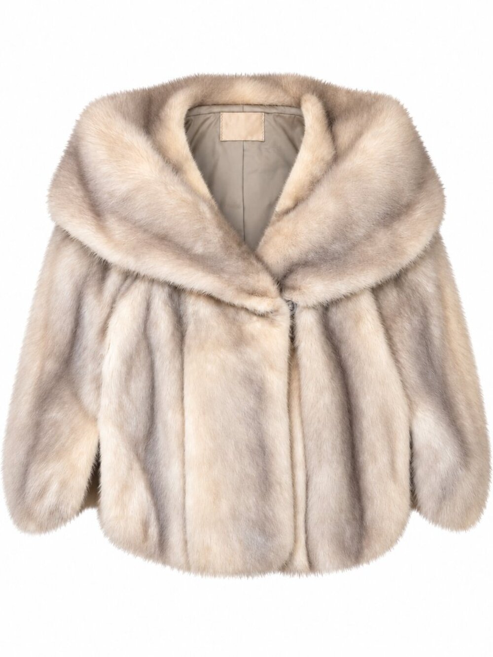 Vintage Evans Chicago Genuine Mink Fur Cape Capelet Blonde Silver